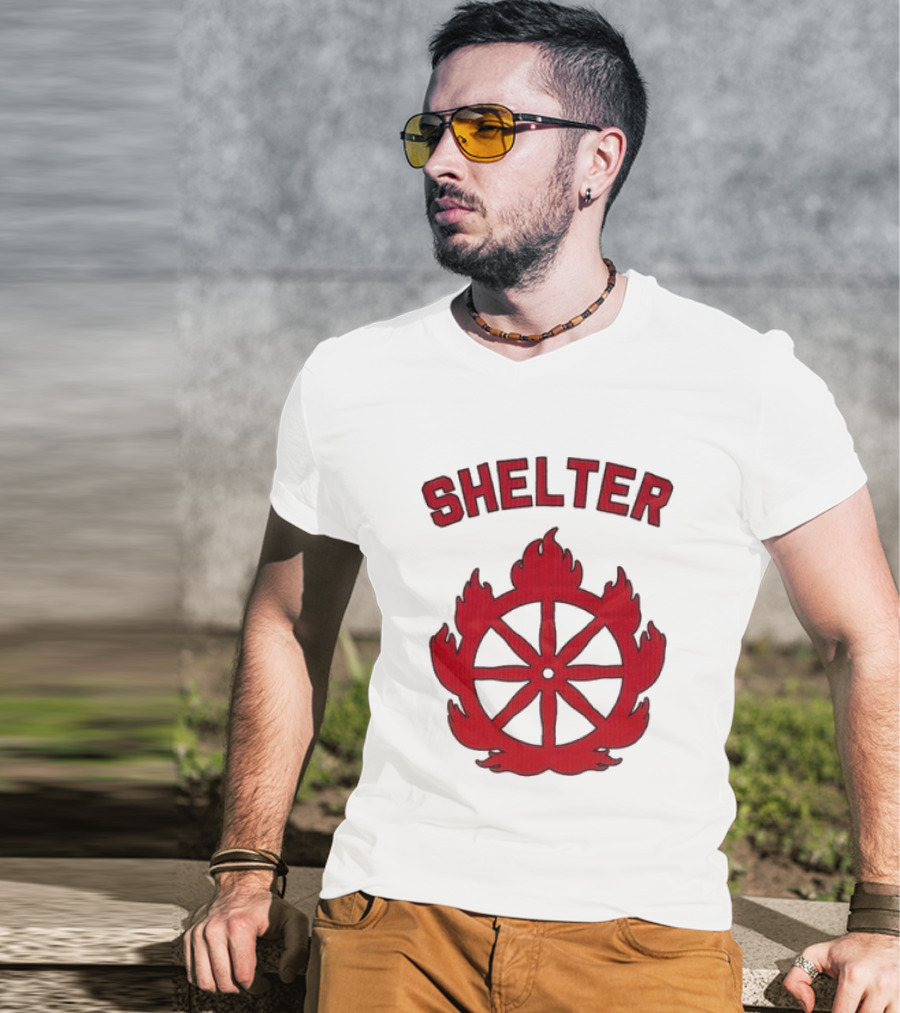 Shelter Mantra 95 Flaming Wheel T-Shirt