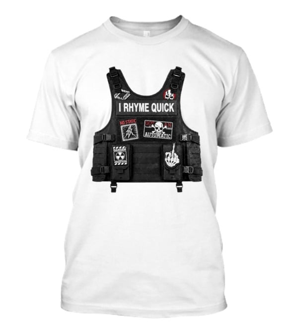 Hellbent Records I Rhyme Quick No Static Got An Automatic Danger Addiction T-Shirt