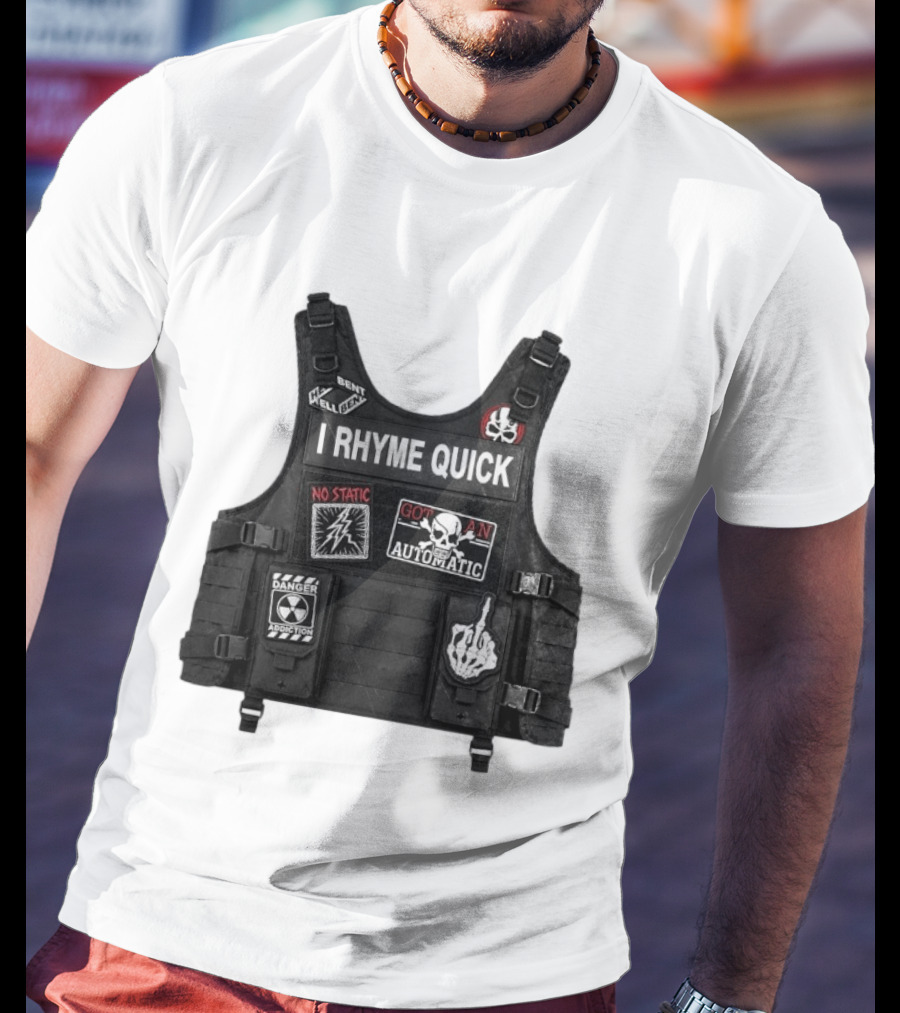 Hellbent Records I Rhyme Quick No Static Got An Automatic Danger Addiction T-Shirt