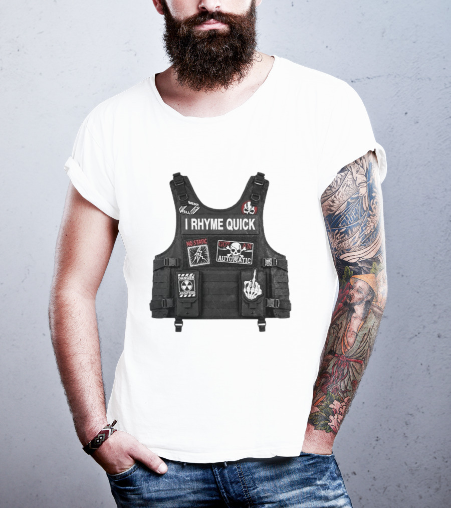 Hellbent Records I Rhyme Quick No Static Got An Automatic Danger Addiction T-Shirt