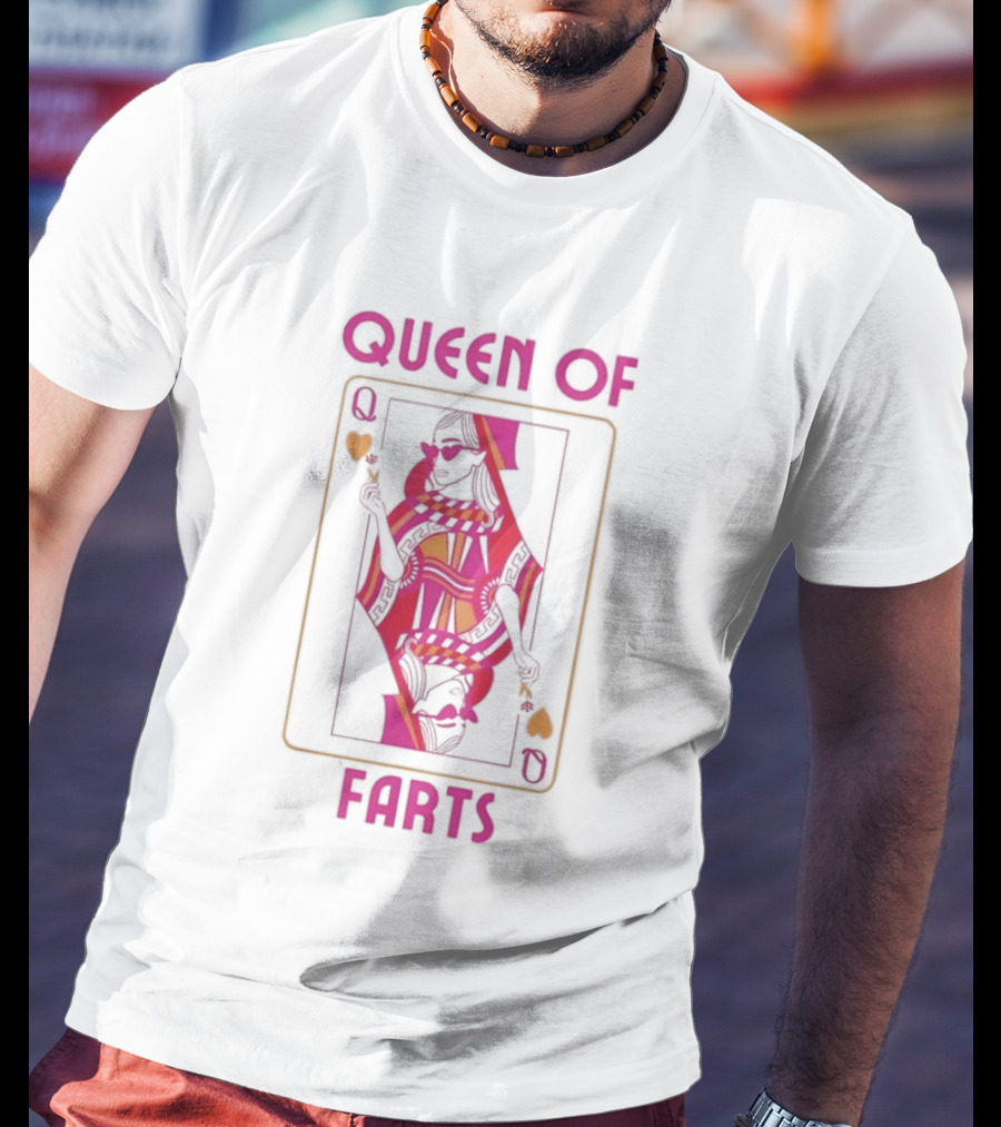 Queen Of Farts Playing Card Design Humor T-Shirt