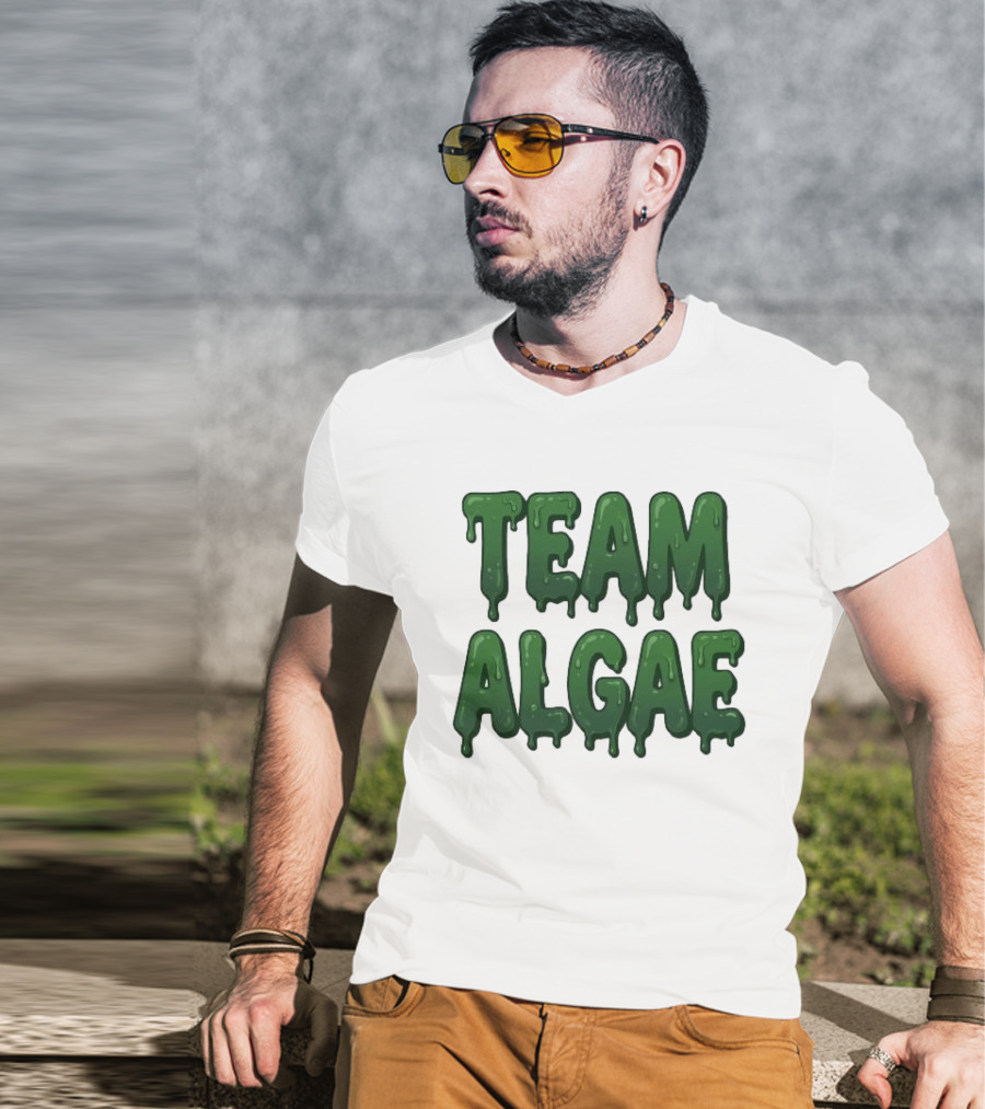 Team Algae Slimy Green Drip Humor T-Shirt
