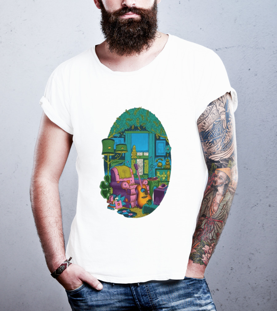 Trey Anastasio June 20 2026 Kleinhans Music Hall Buffalo NY Concert Acoustic Guitar Retro Living Room Aesthetic T-Shirt