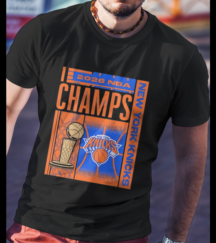 2026 NBA Champs New York Knicks Basketball Trophy T-Shirt