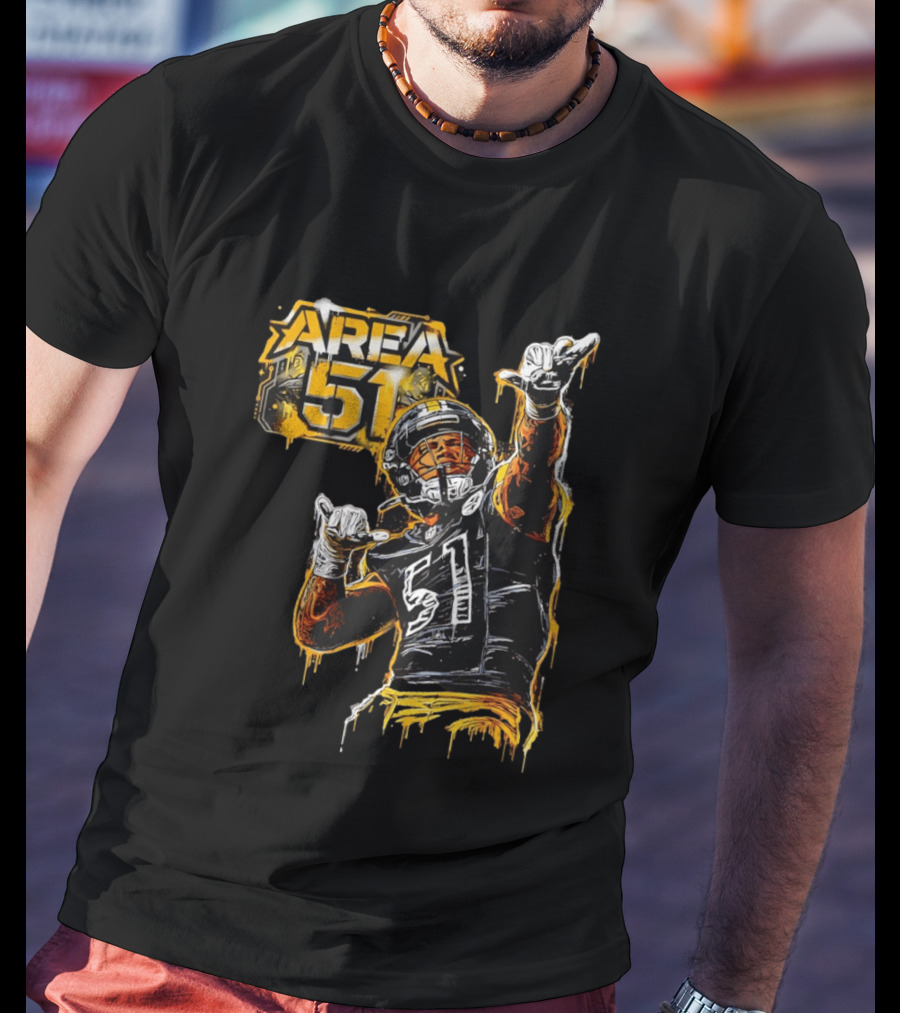Area 51 Nick Herbig Pittsburgh Steelers Player Football 51 T-Shirt