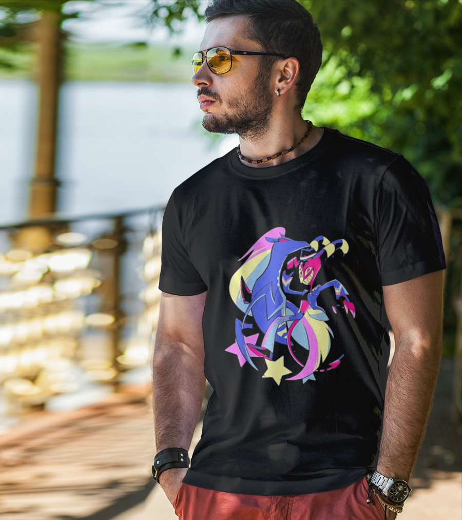 Blitz And Stolas Helluva Boss Neon Aesthetic Stars T-Shirt