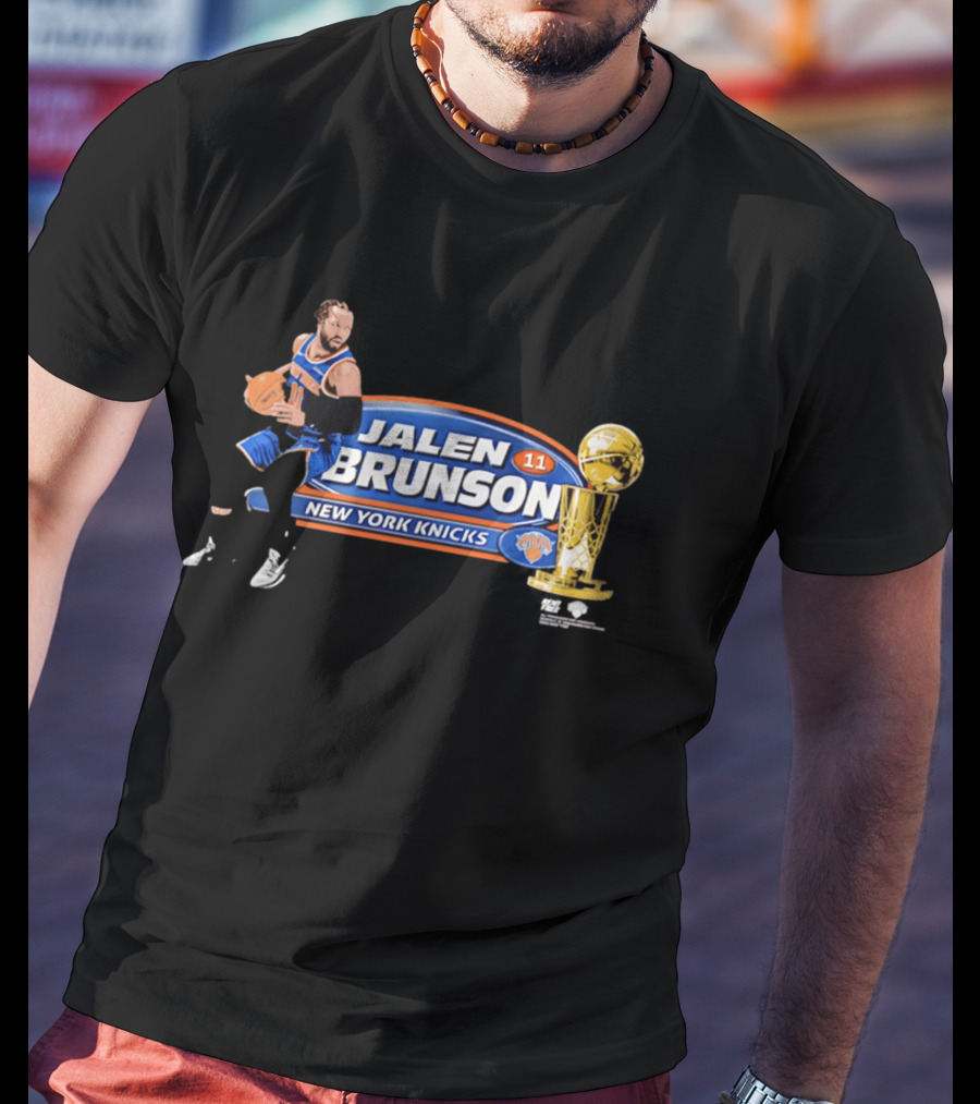 Jalen Brunson Burner 11 New York Knicks NBA Trophy T-Shirt