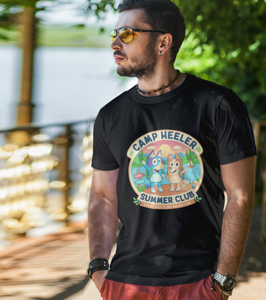 Camp Heeler Summer Club Every Day Is An Adventure Lake Camp Fun T-Shirt