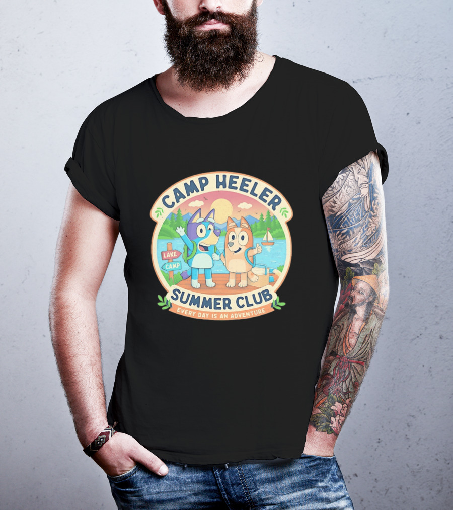 Camp Heeler Summer Club Every Day Is An Adventure Lake Camp Fun T-Shirt