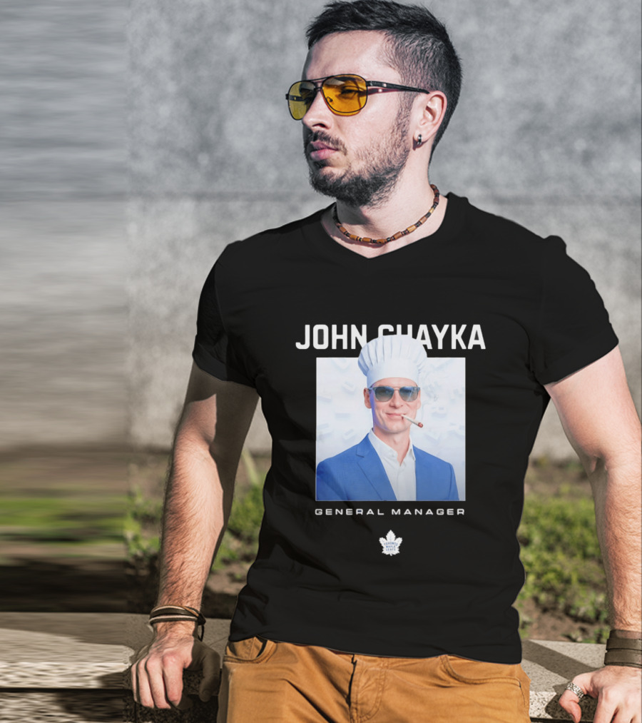 John Chayka Toronto Maple Leafs General Manager Chef Hat Smoking T-Shirt