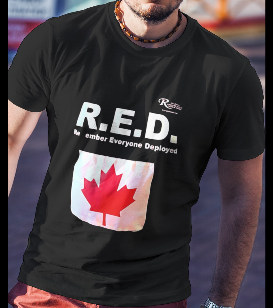 R.E.D. Remember Everyone Deployed Canadian Maple Leaf T-Shirt