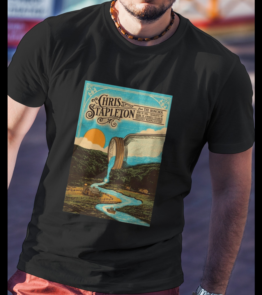 Chris Stapleton Feat. The Honchos June 20 2026 Charlotte NC Bank Of America Stadium Lainey Wilson T-Shirt