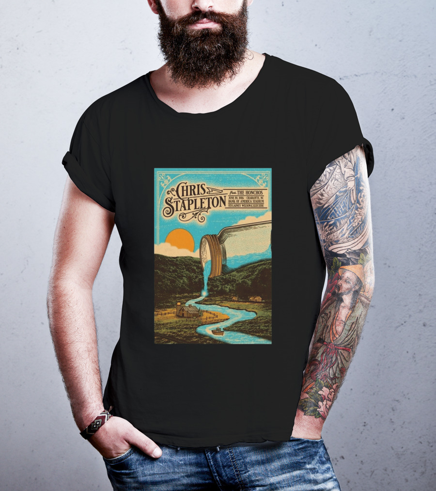 Chris Stapleton Feat. The Honchos June 20 2026 Charlotte NC Bank Of America Stadium Lainey Wilson T-Shirt
