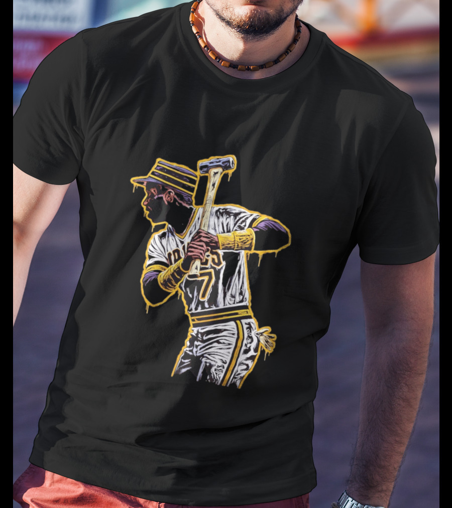 Roberto Clemente Pittsburgh Pirates Number 21 Baseball T-Shirt