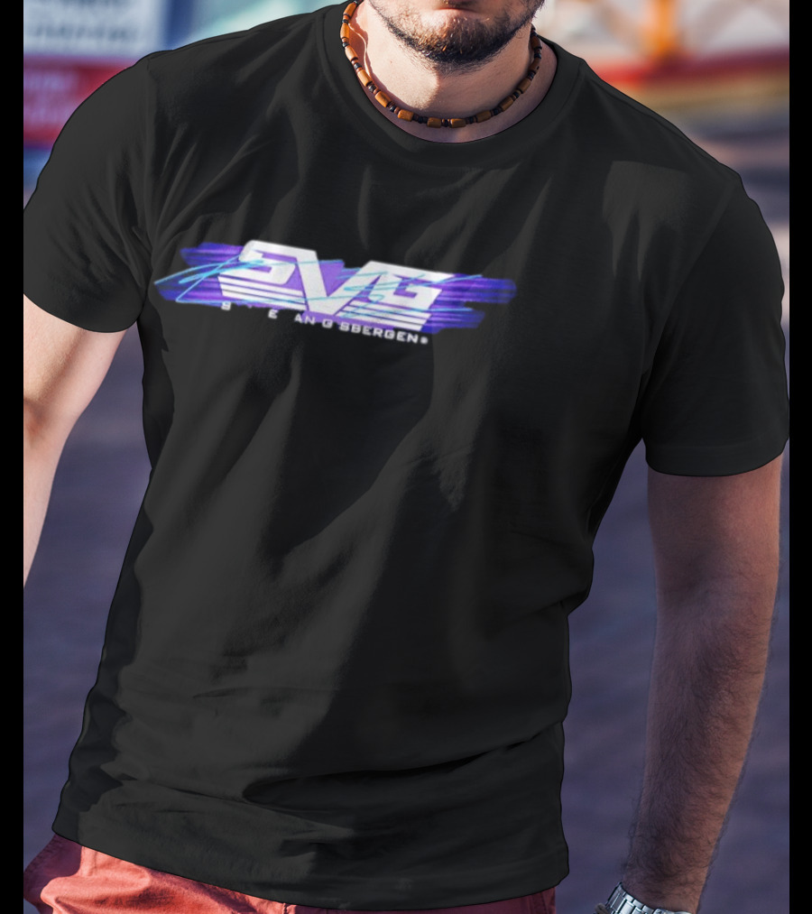Shane Van Gisbergen SVG Stripe Racing Style Purple And Blue T-Shirt
