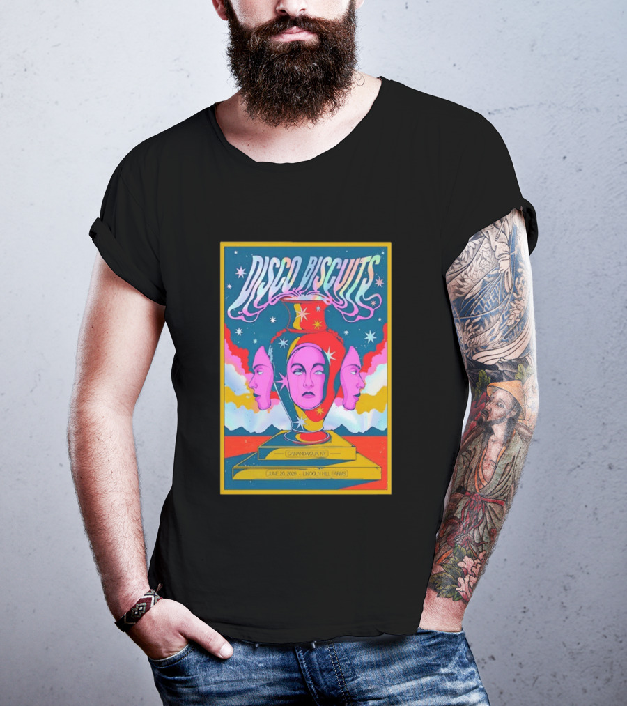 Disco Biscuits Canandaigua NY June 20 2026 Lincoln Hill Farms T-Shirt