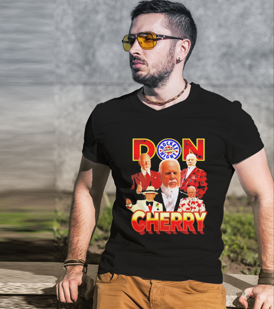 Don Cherry Iconic Suits Hockey Night In Canada Style Collection T-Shirt
