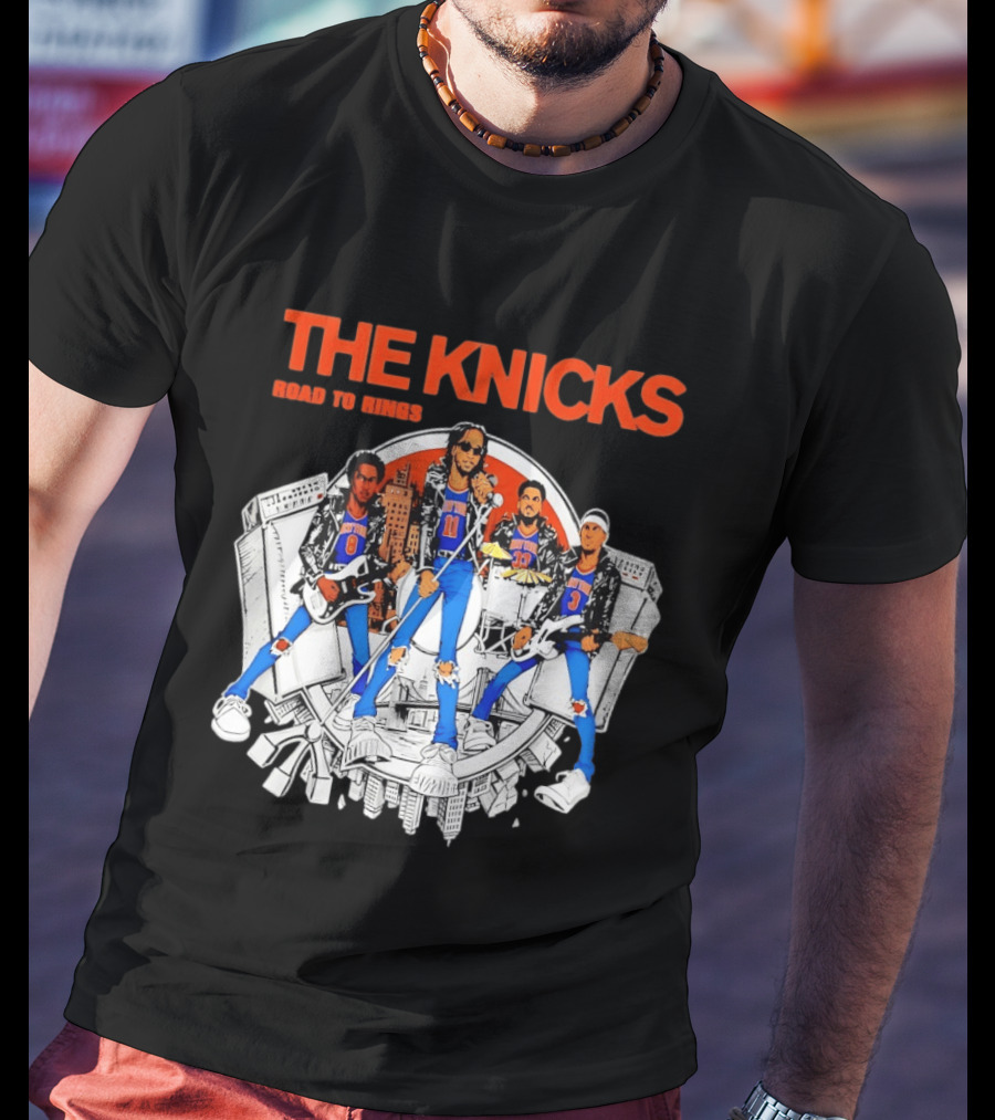 THE KNICKS Players Rock Road To Rings New York Knicks T-Shirt
