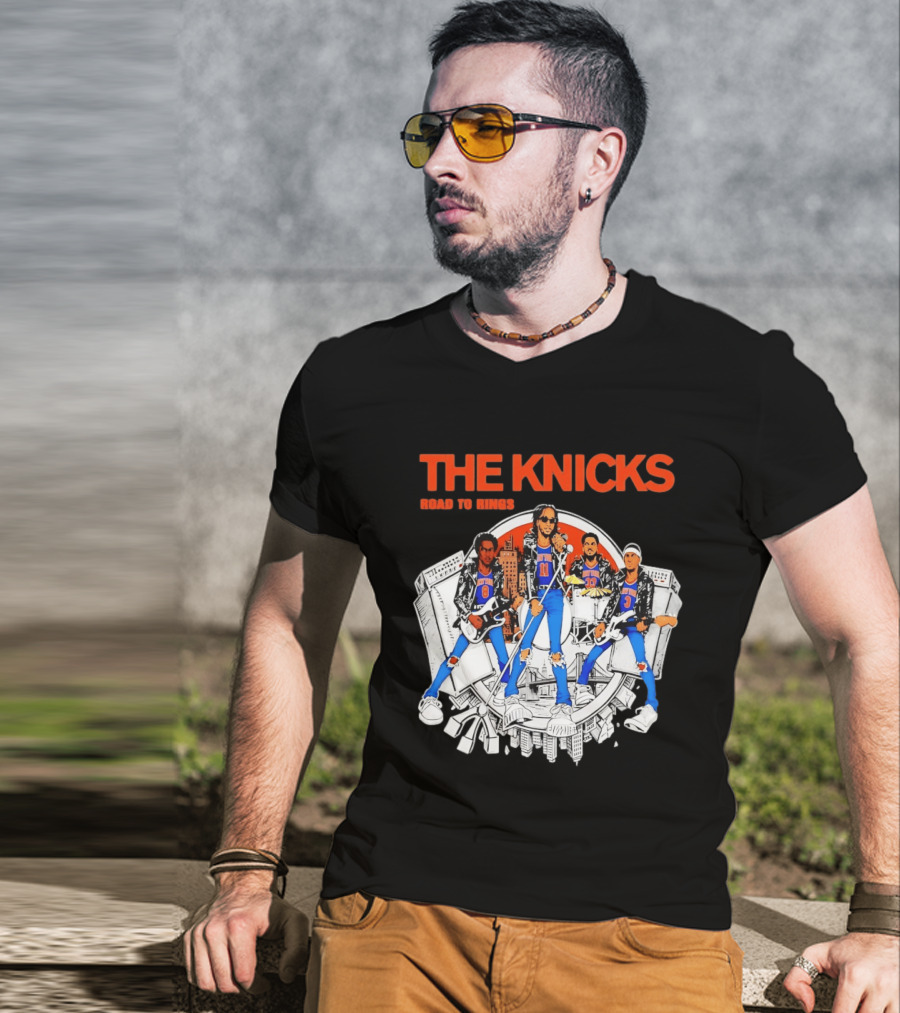 THE KNICKS Players Rock Road To Rings New York Knicks T-Shirt