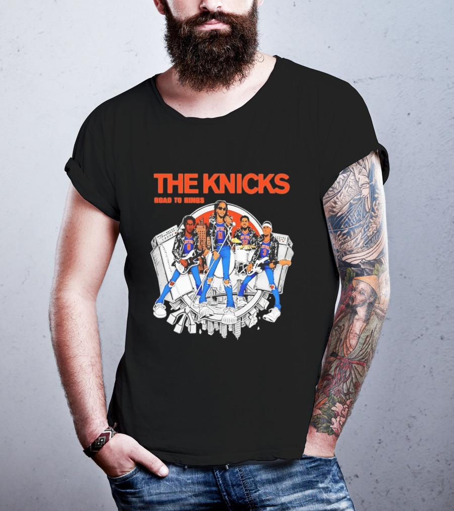 THE KNICKS Players Rock Road To Rings New York Knicks T-Shirt