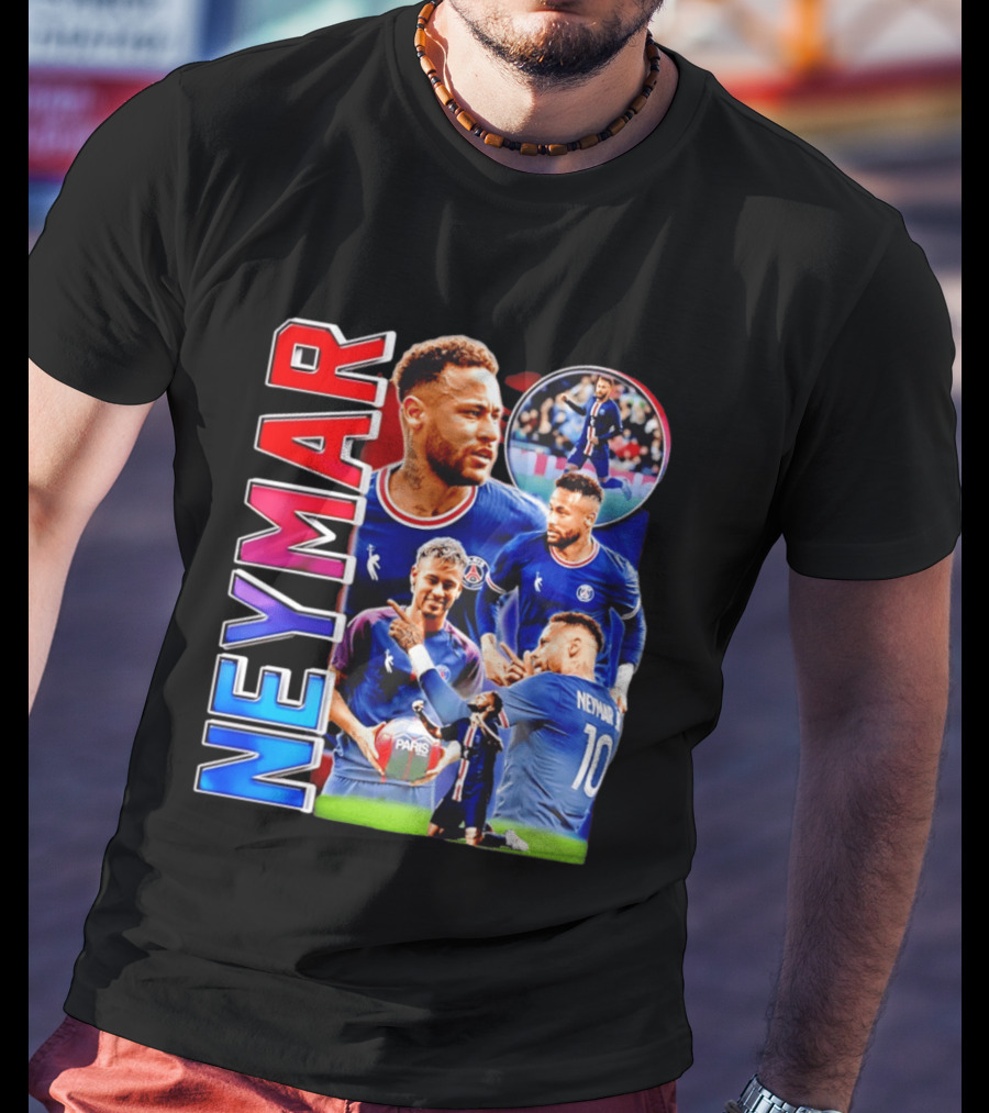 Neymar Paris Saint Germain Football Icon PSG Number 10 T-Shirt