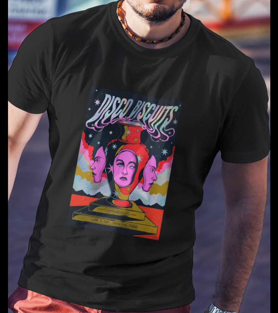 Disco Biscuits Lincoln Hill Farms June 20 2026 Canandaigua NY Psychedelic T-Shirt