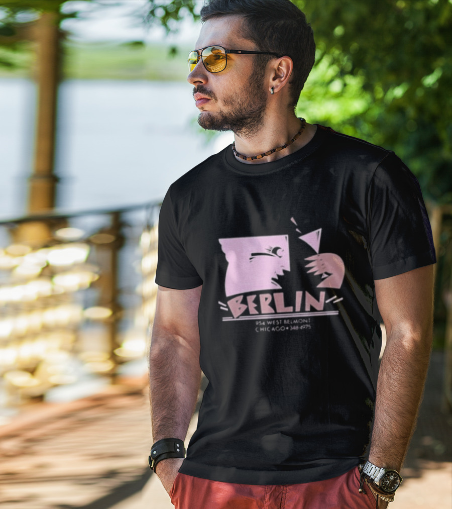 Night Gallery Berlin Club Art Pink Brush T-Shirt