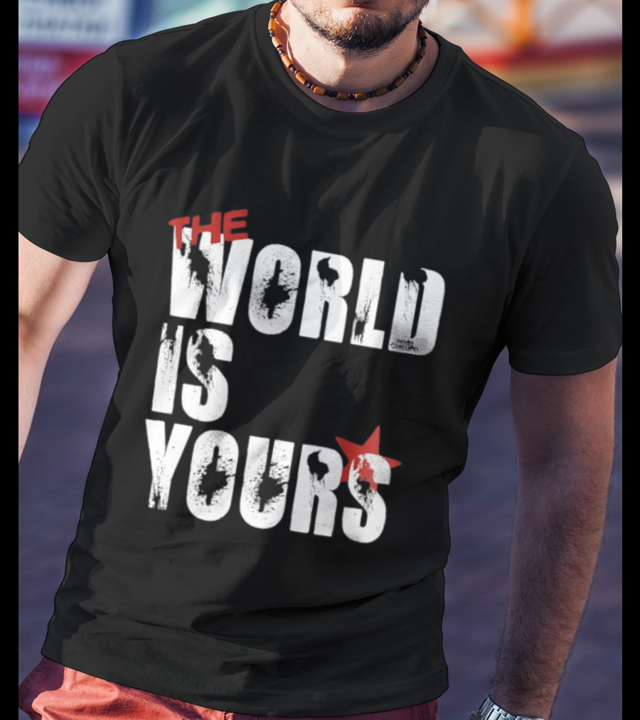The World Is Yours Red Star Bullethole T-Shirt
