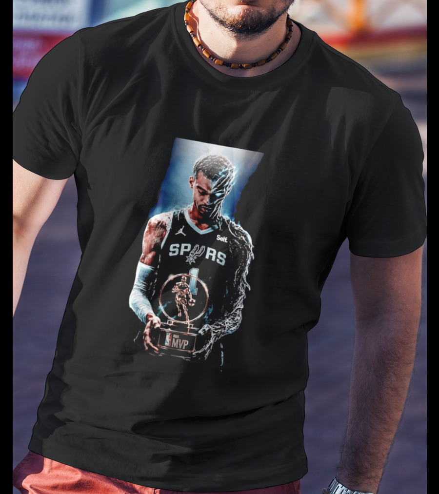 Victor Wembanyama San Antonio Spurs NBA MVP Self Number 1 Basketball Star T-Shirt