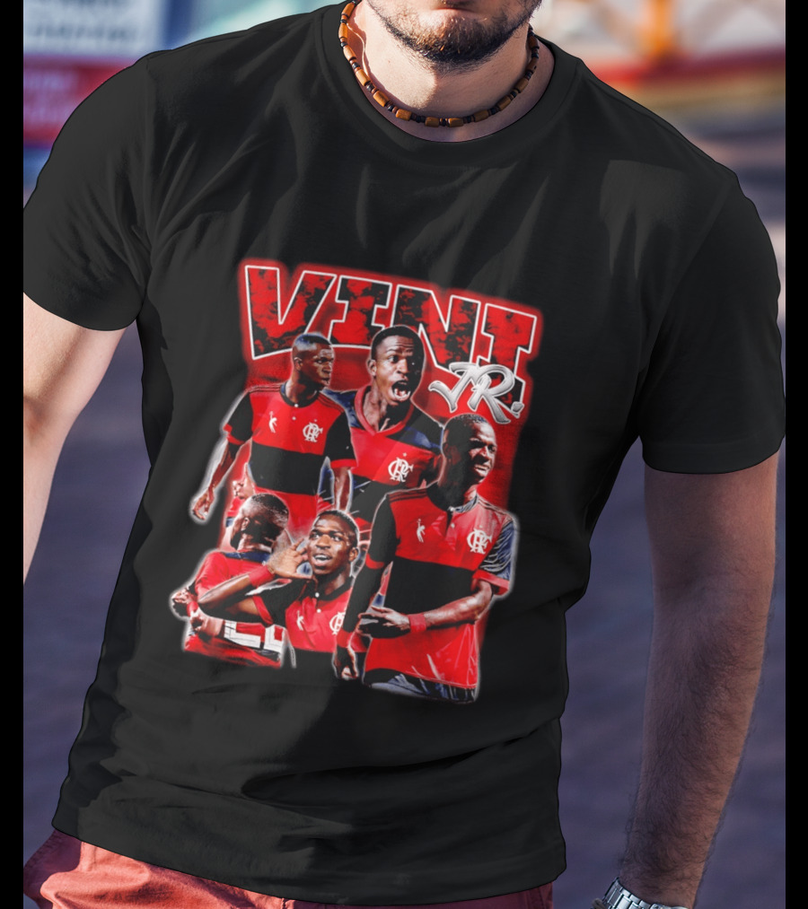 Vini Jr Flamengo Vinicius Junior Collage T-Shirt