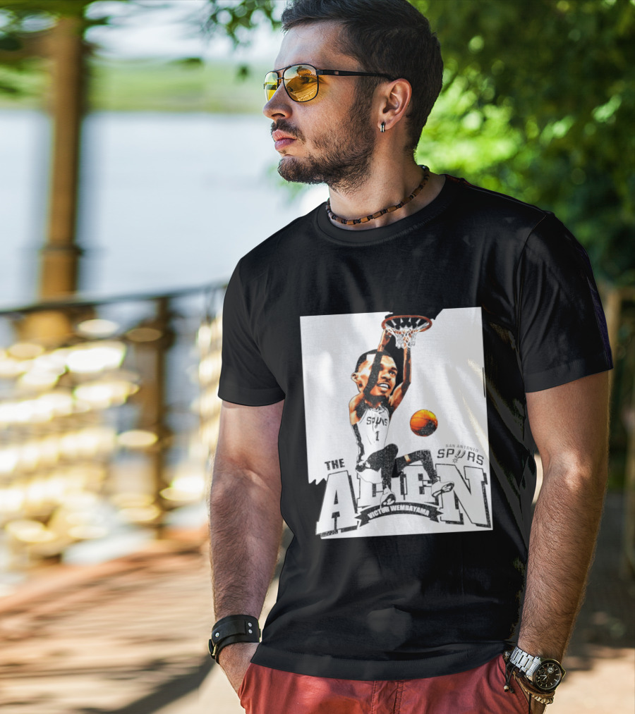 Victor Wembanyama The Alien San Antonio Spurs Basketball T-Shirt