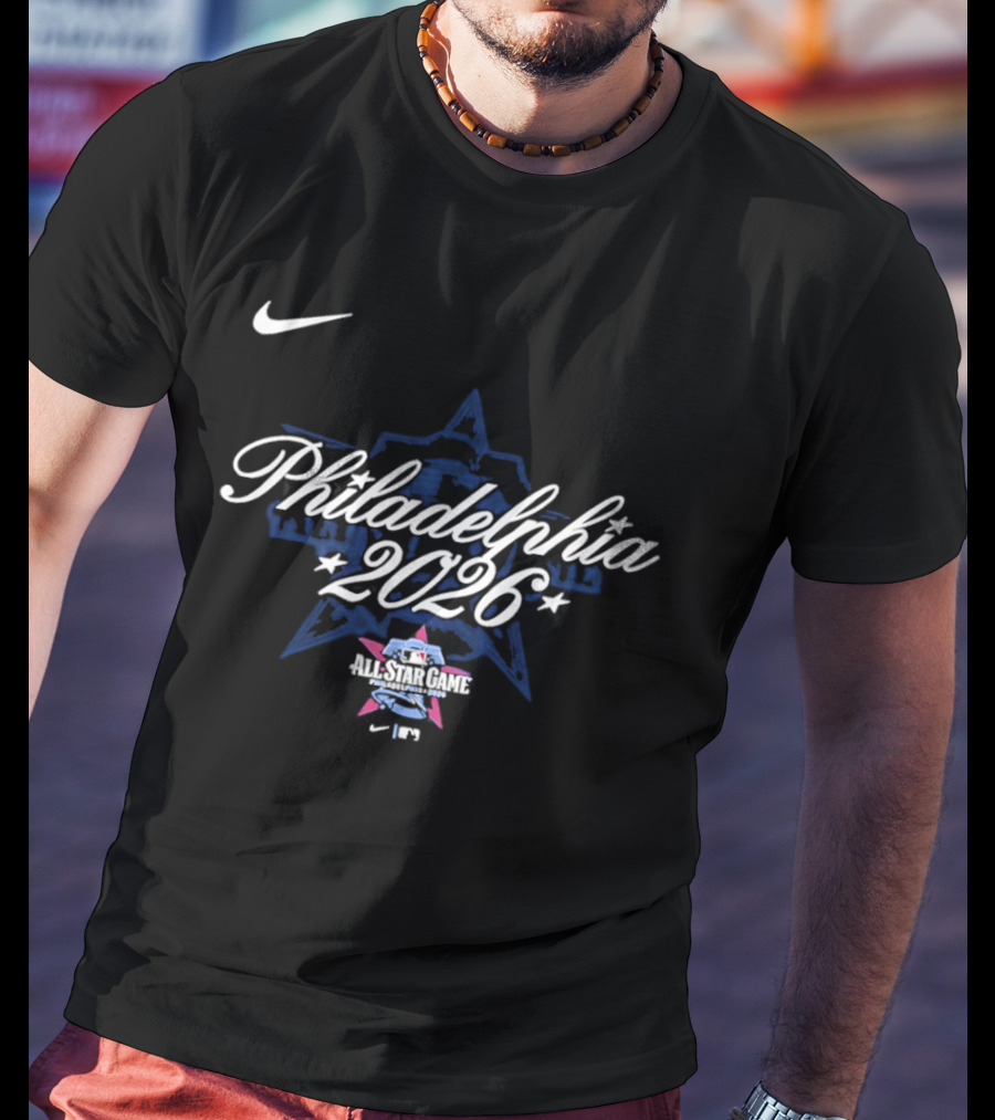 Nike Philadelphia 2026 MLB All Star Game Stars Liberty Bell T-Shirt