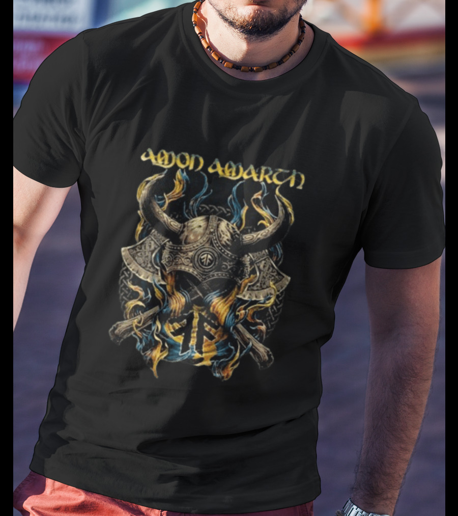 Amon Amarth Viking Helmet Axe Flames If You Survive Maybe The Gods Have Other Plans For You T-Shirt