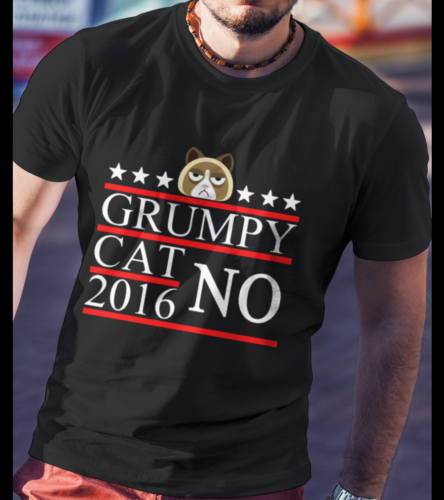 Grumpy Cat NO 2016 Five Stars T-Shirt