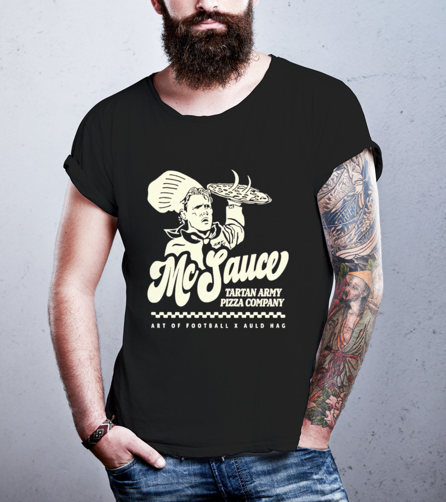 McSauce Tartan Army Pizza Company Art Of Football X Auld Hag T-Shirt