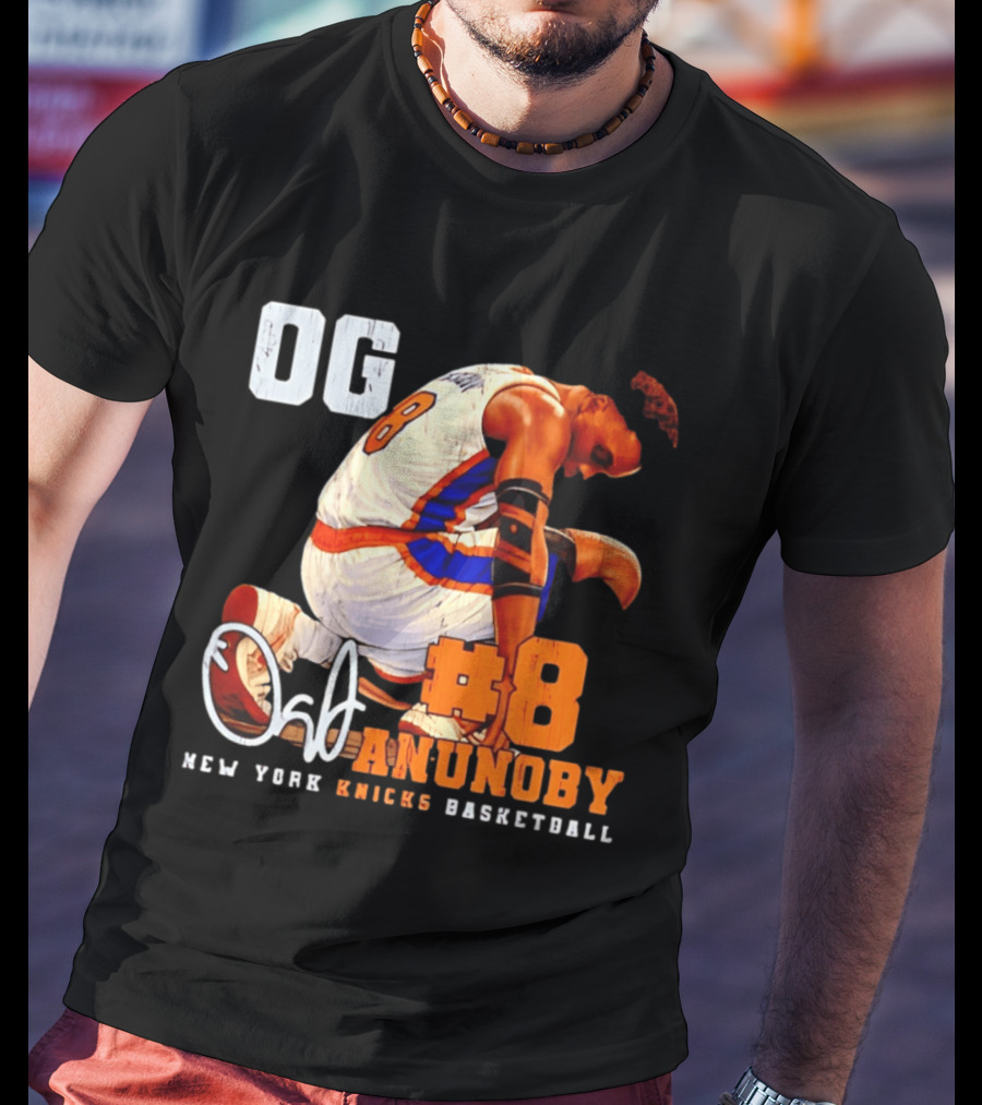 OG Anunoby Number 8 New York Knicks Basketball T-Shirt