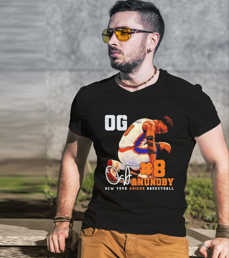 OG Anunoby Number 8 New York Knicks Basketball T-Shirt