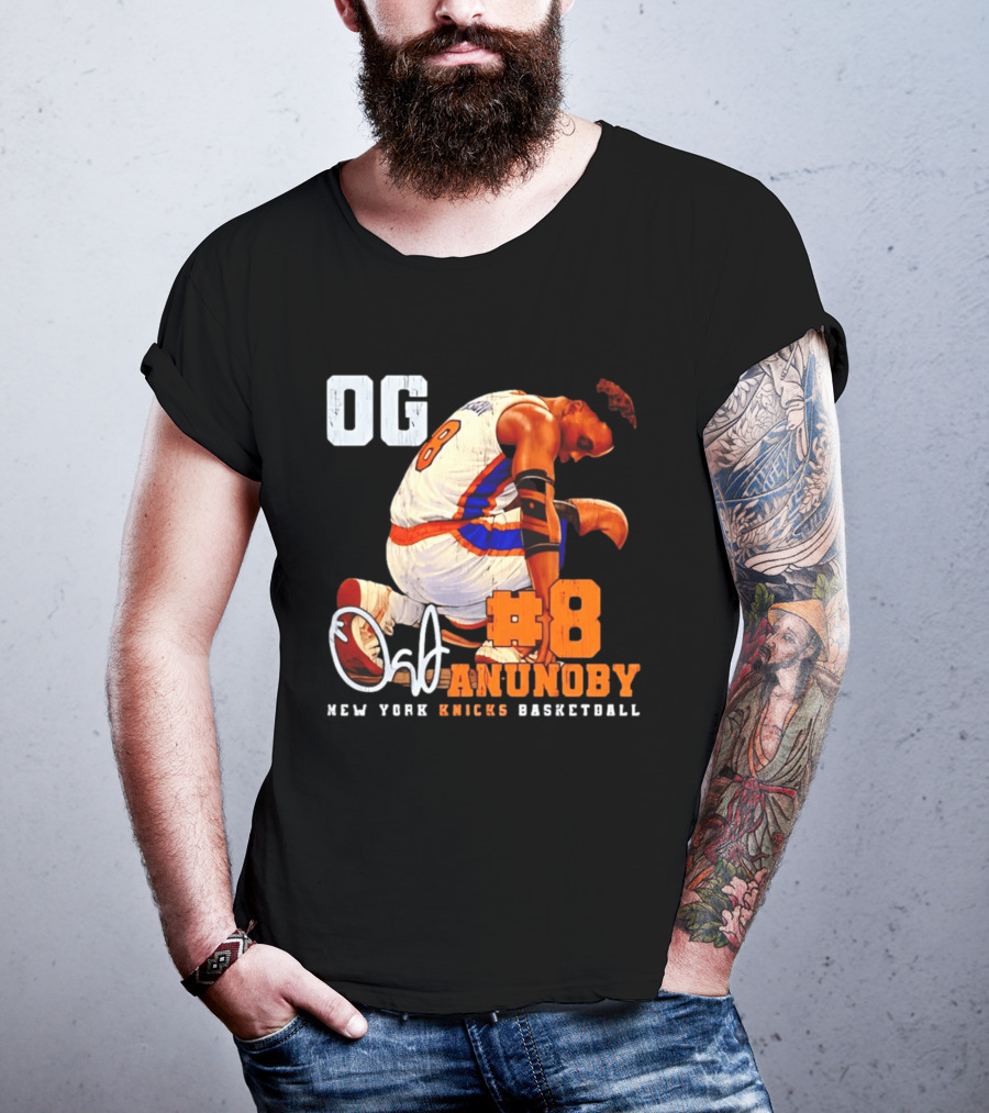 OG Anunoby Number 8 New York Knicks Basketball T-Shirt