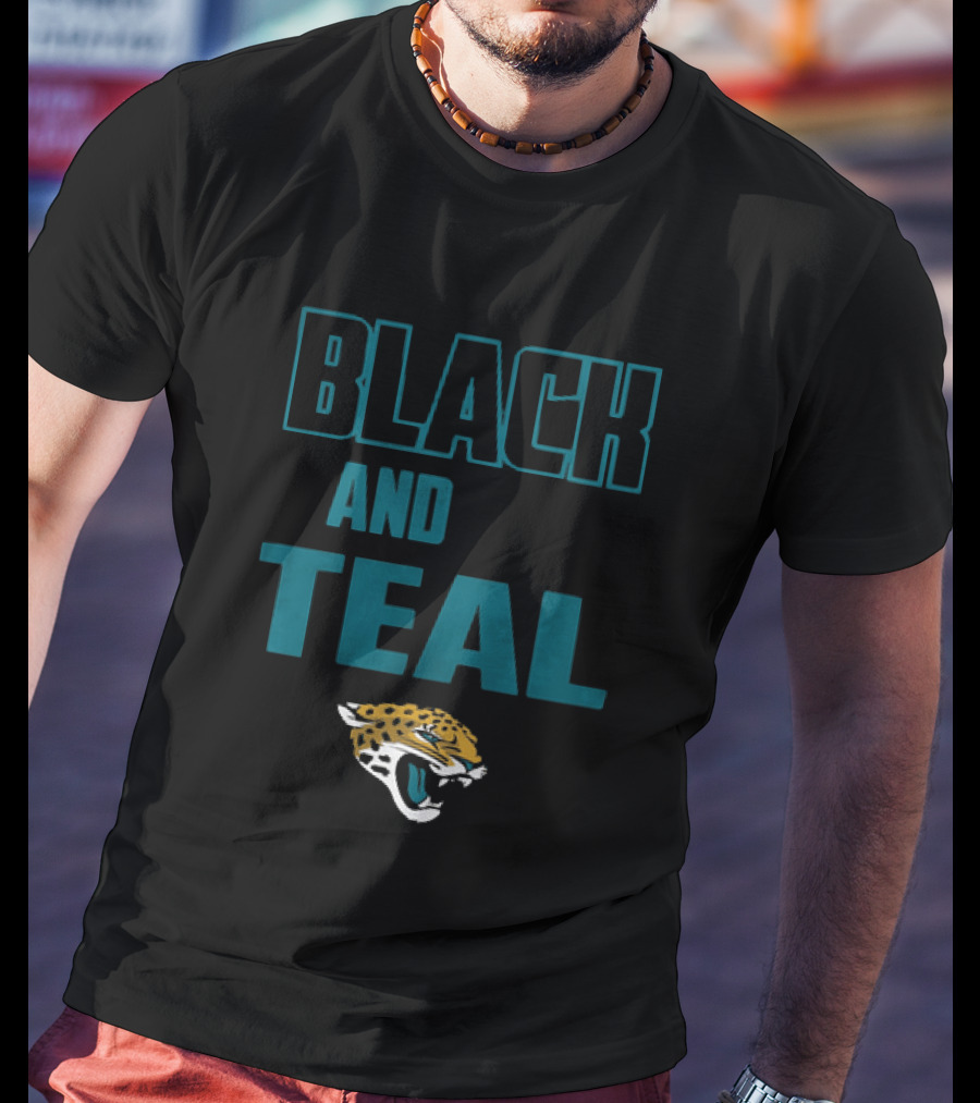 Jaguars Black And Teal Blanket With Iconic Jaguar T-Shirt