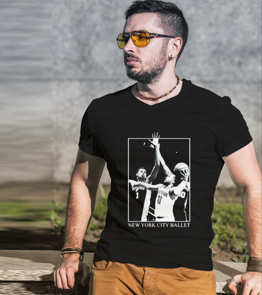 Jalen Brunson New York Spurs NBA Matchup Ballet Performance T-Shirt