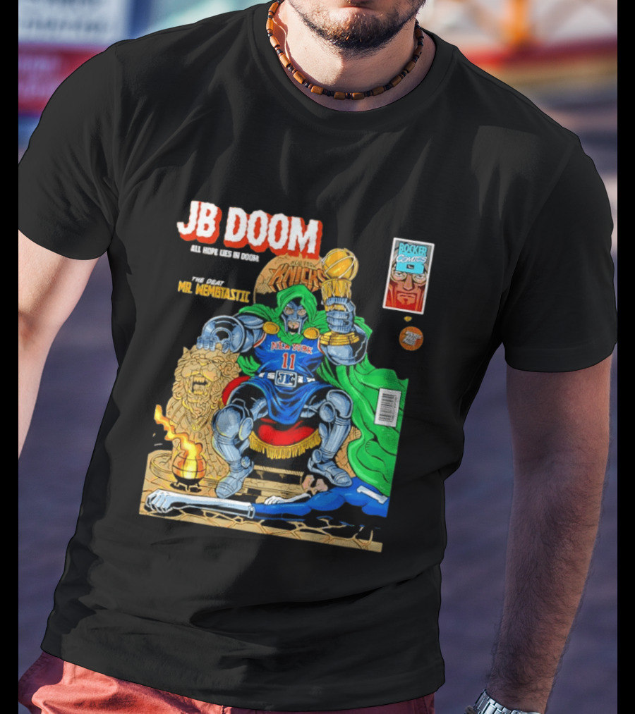 JB Doom New York Knicks 2026 NBA Champs The Death Of Mr. Wembtastic T-Shirt