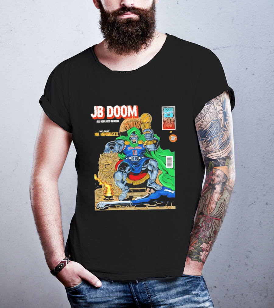 JB Doom New York Knicks 2026 NBA Champs The Death Of Mr. Wembtastic T-Shirt