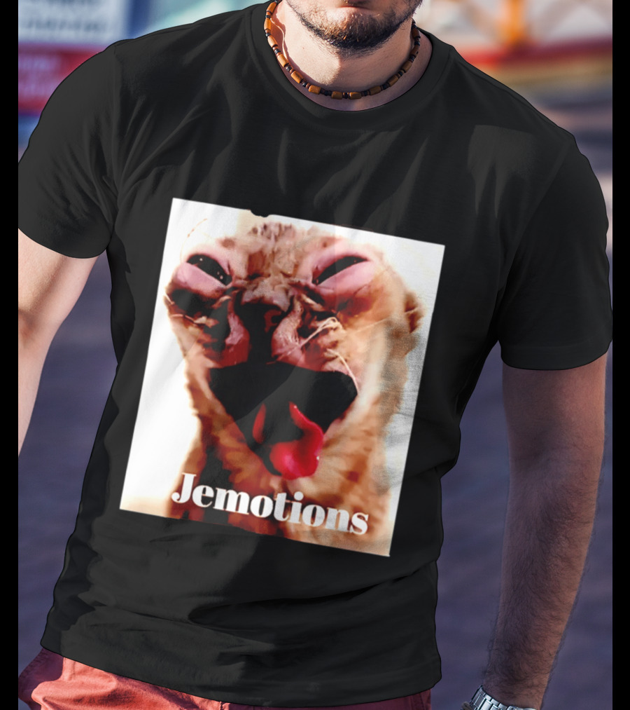 Jemotions Cat Funny Kitten Face Hilarious Expression T-Shirt