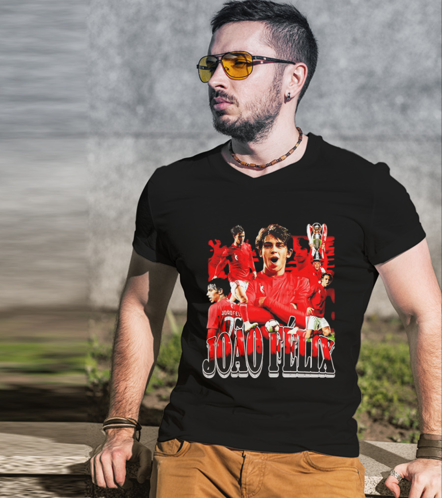 João Félix SL Benfica Football Star Reds Celebration T-Shirt