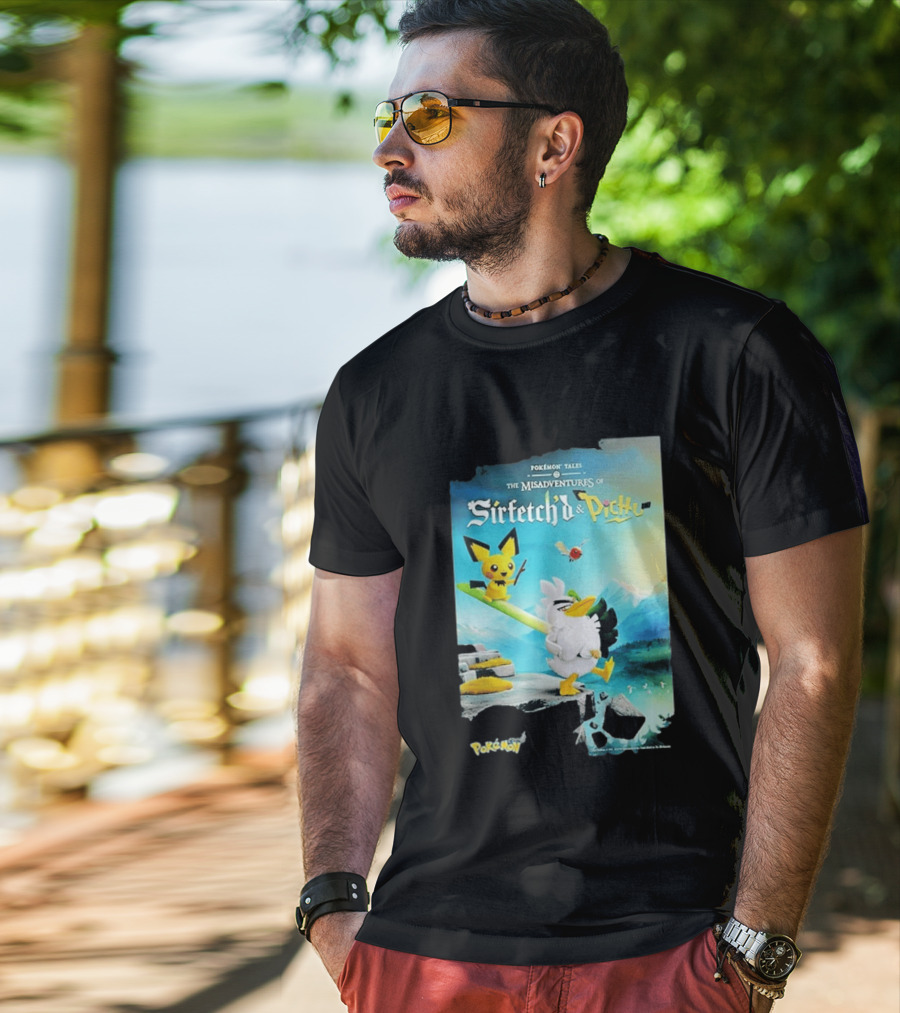Pokémon Tales The Misadventures Of Sirfetch'd And Pichu Adventure Scene T-Shirt