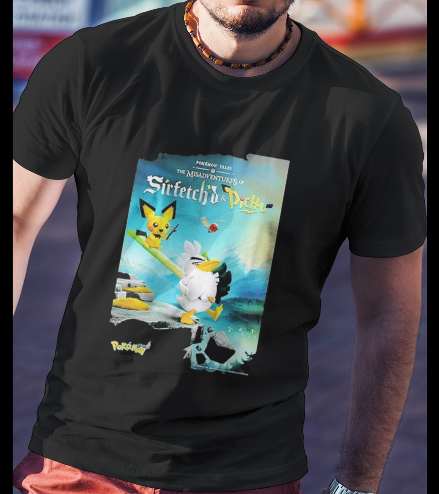 Pokémon Tales The Misadventures Of Sirfetch'd And Pichu Adventure Scene T-Shirt