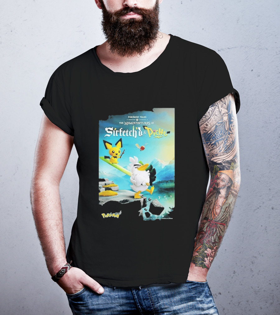 Pokémon Tales The Misadventures Of Sirfetch'd And Pichu Adventure Scene T-Shirt