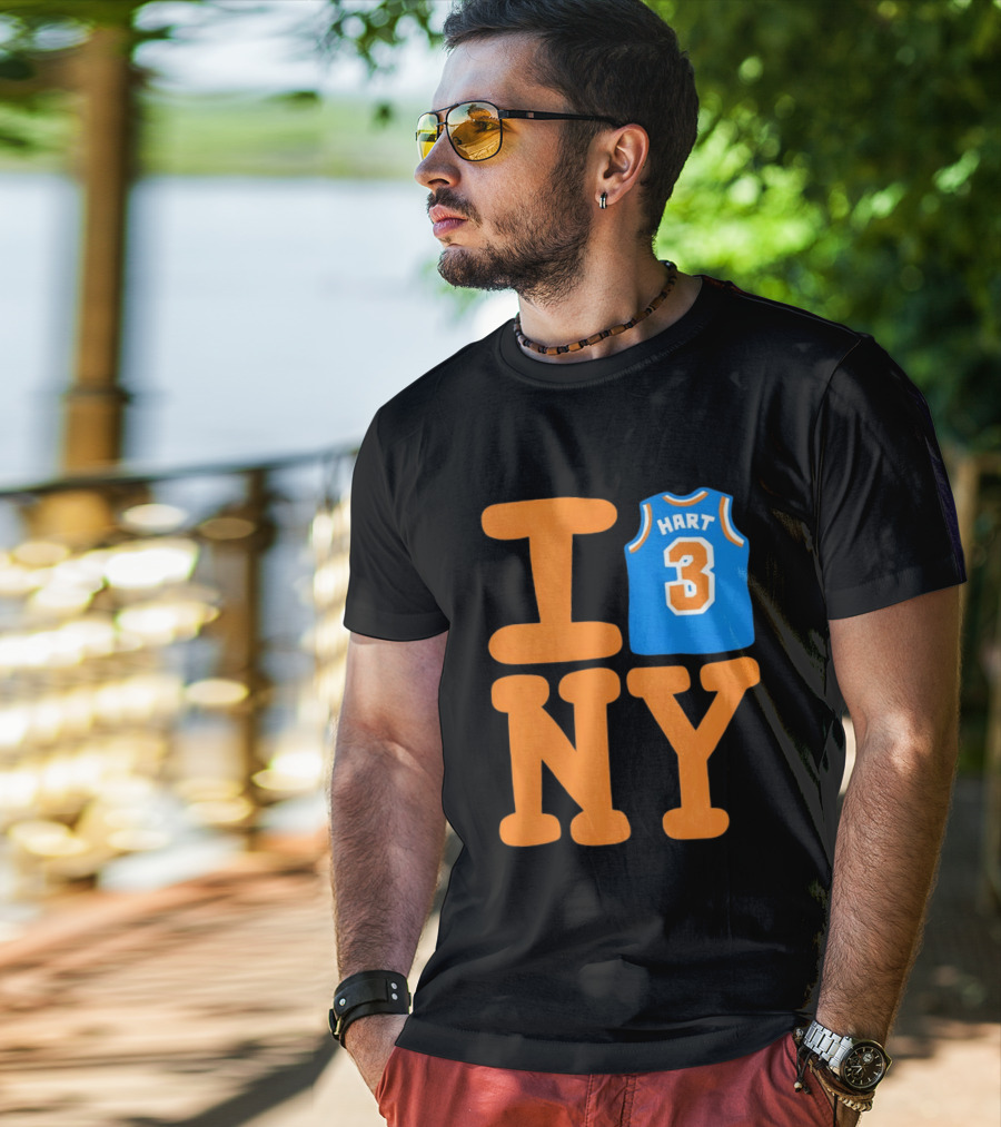 Josh Hart New York Knicks I Love NY 3 Basketball 2026 T-Shirt