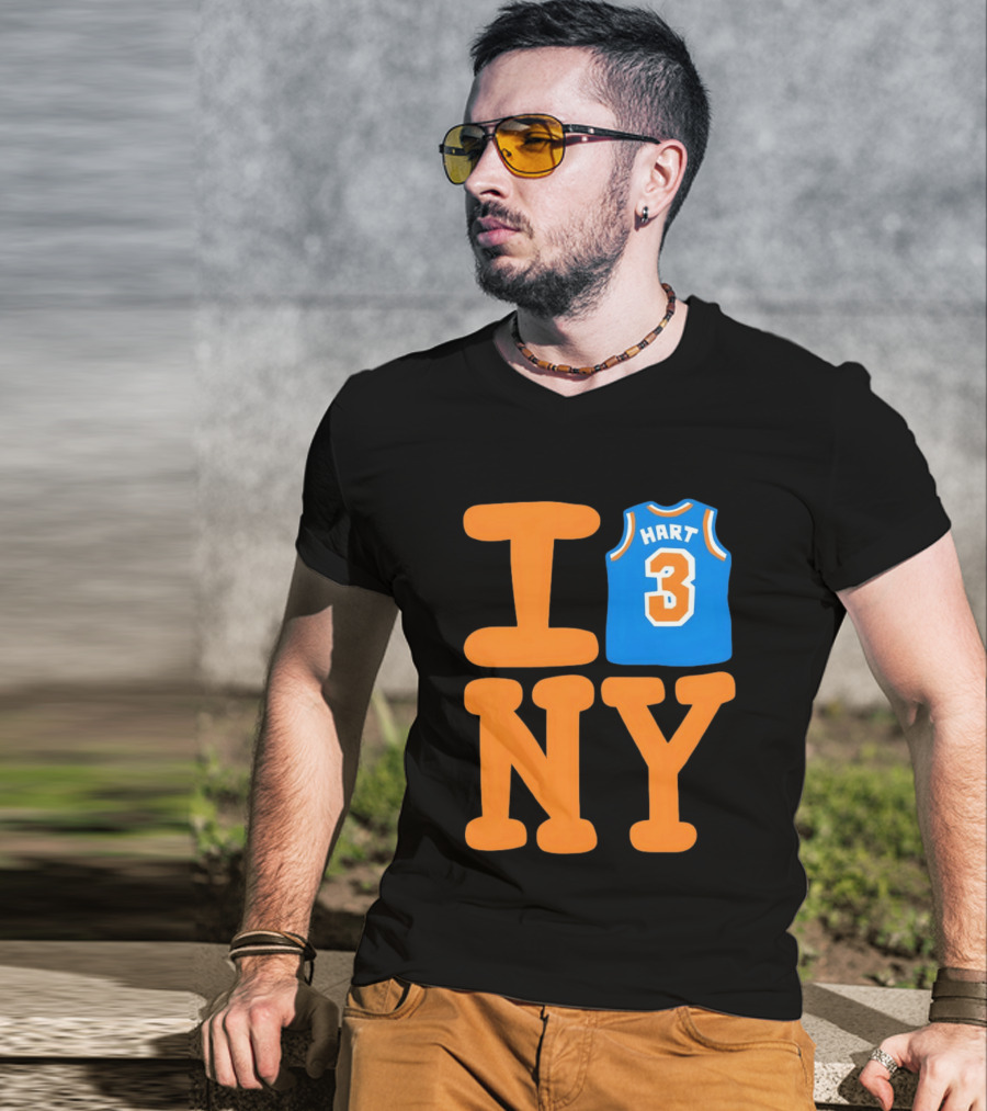 Josh Hart New York Knicks I Love NY 3 Basketball 2026 T-Shirt