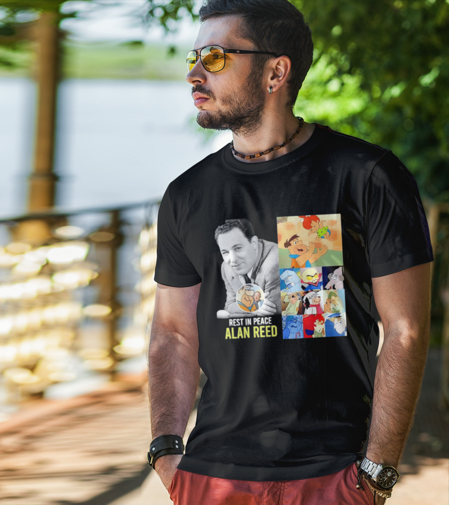 Rest In Peace Alan Reed Iconic Characters Montage Fred Flintstone Nostalgia T-Shirt